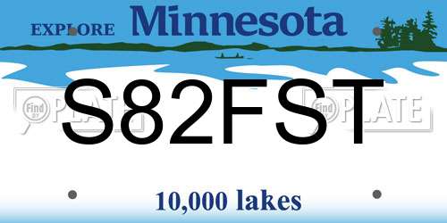 S82FST Minnesota License Plate