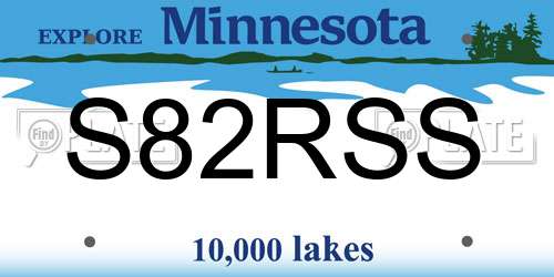 S82RSS Minnesota License Plate