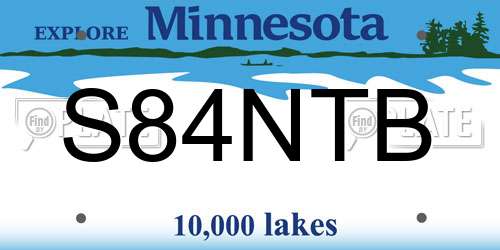 S84NTB Minnesota License Plate