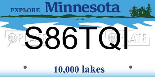 S86TQI Minnesota License Plate