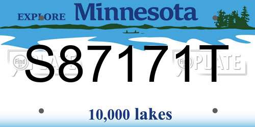 S87171T Minnesota License Plate