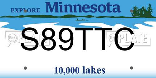 S89TTC Minnesota License Plate