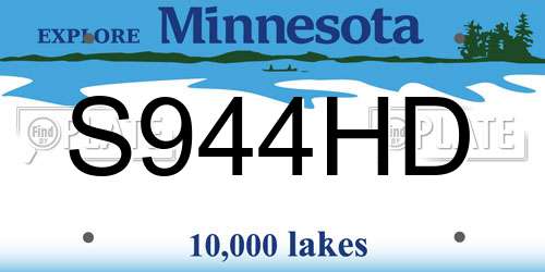 S944HD Minnesota License Plate