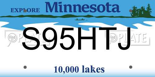 S95HTJ Minnesota License Plate