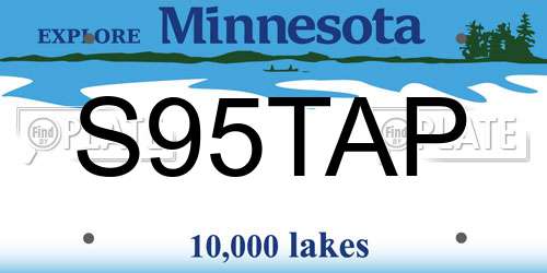 S95TAP Minnesota License Plate