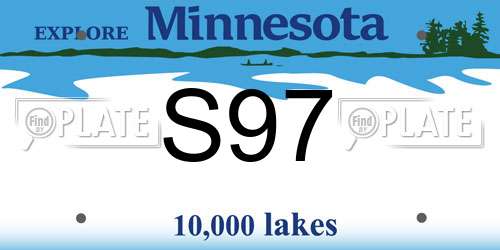S97 Minnesota License Plate