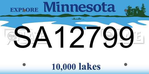 SA12799 Minnesota License Plate
