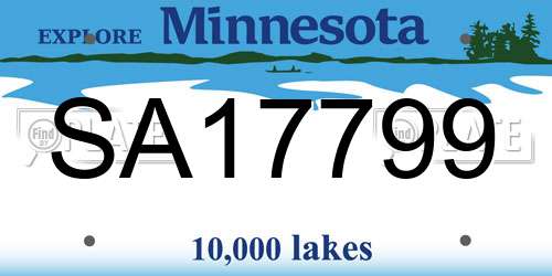 SA17799 Minnesota License Plate