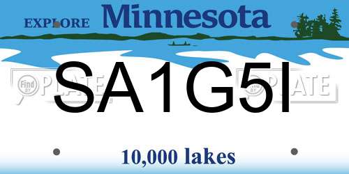 SA1G5I Minnesota License Plate