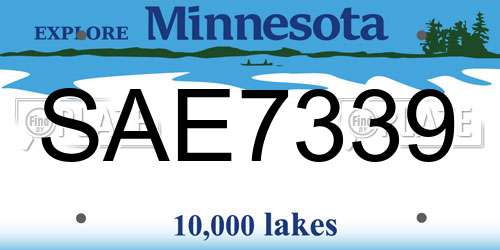 SAE7339 Minnesota License Plate
