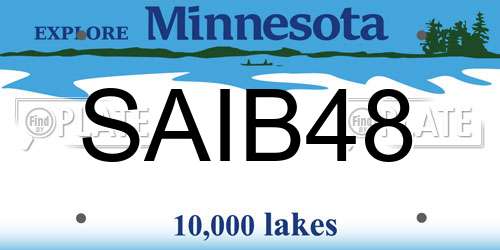 SAIB48 Minnesota License Plate