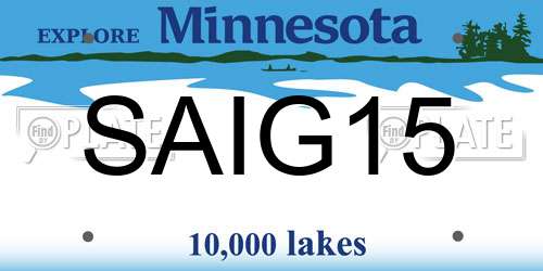 SAIG15 Minnesota License Plate