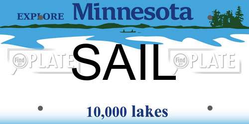 SAIL Minnesota License Plate