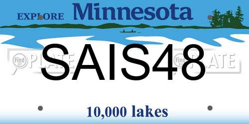 SAIS48 Minnesota License Plate