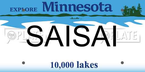 SAISAI Minnesota License Plate