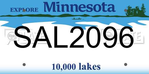 SAL2096 Minnesota License Plate