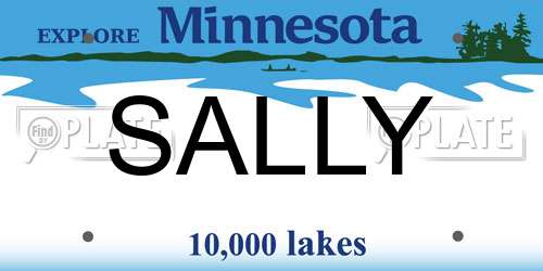 SALLY Minnesota License Plate