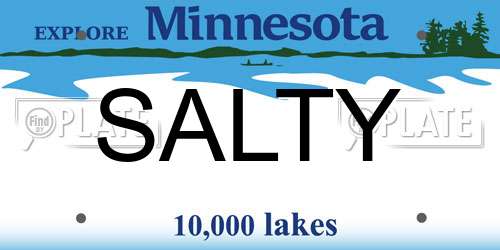 SALTY Minnesota License Plate