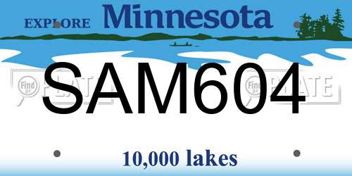 SAM604 Minnesota License Plate