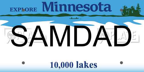 SAMDAD Minnesota License Plate