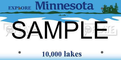 SAMPLE Minnesota License Plate