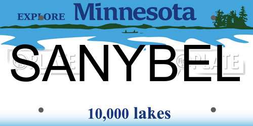 SANYBEL Minnesota License Plate