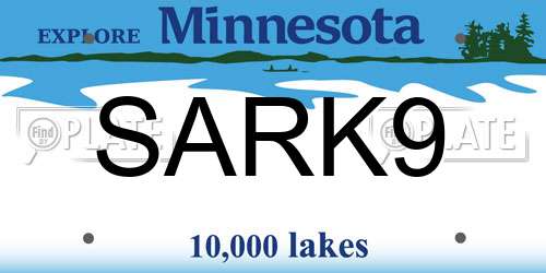 SARK9 Minnesota License Plate