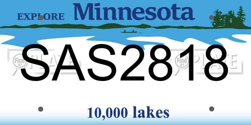 SAS2818 Minnesota License Plate