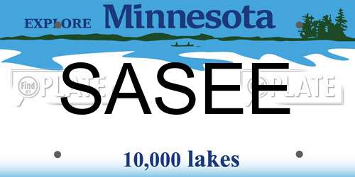 SASEE Minnesota License Plate