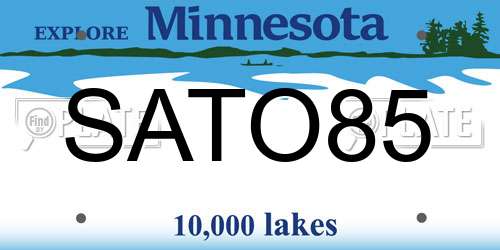 SATO85 Minnesota License Plate