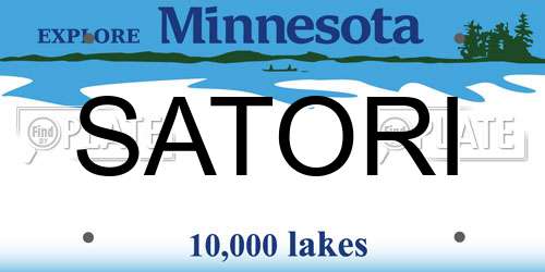 SATORI Minnesota License Plate