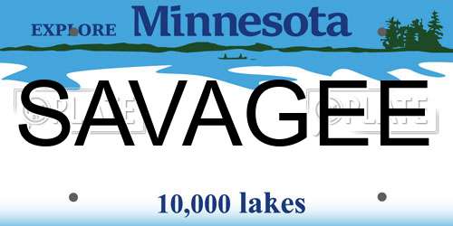 SAVAGEE Minnesota License Plate