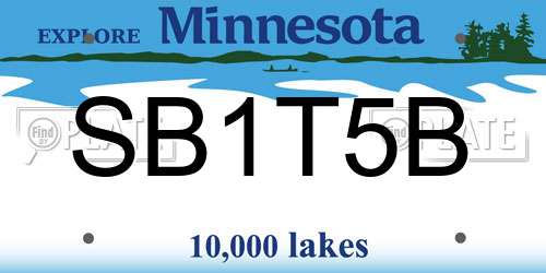 SB1T5B Minnesota License Plate