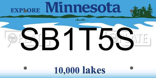 SB1T5S Minnesota License Plate