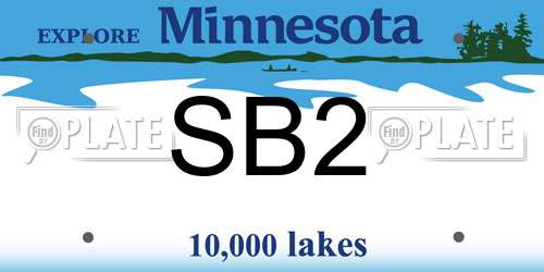 SB2 Minnesota License Plate