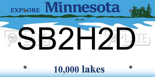 SB2H2D Minnesota License Plate