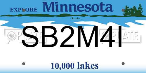 SB2M4I Minnesota License Plate