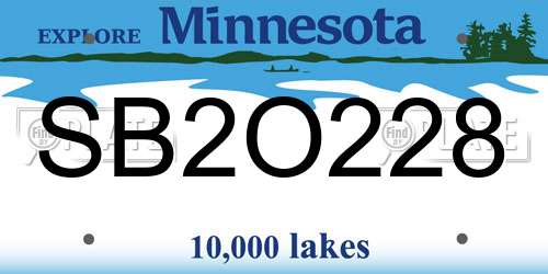SB2O228 Minnesota License Plate