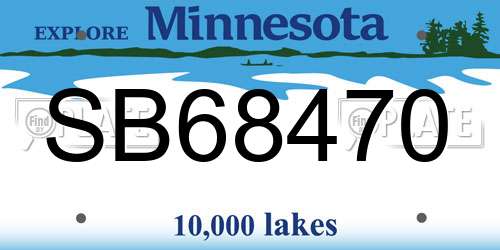 SB68470 Minnesota License Plate