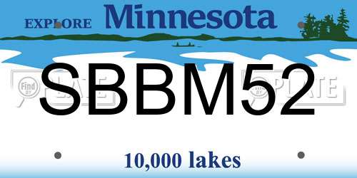 SBBM52 Minnesota License Plate