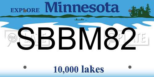 SBBM82 Minnesota License Plate