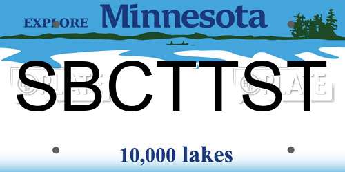 SBCTTST Minnesota License Plate