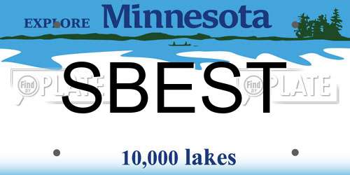 SBEST Minnesota License Plate