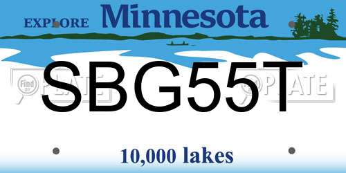 SBG55T Minnesota License Plate