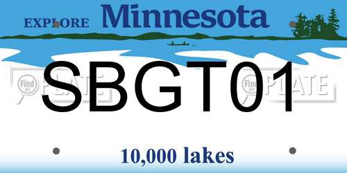 SBGT01 Minnesota License Plate