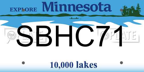 SBHC71 Minnesota License Plate