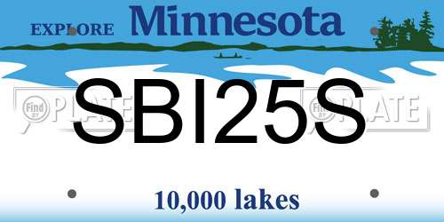 SBI25S Minnesota License Plate