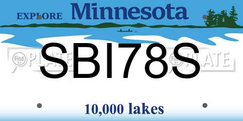 SBI78S Minnesota License Plate