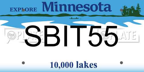 SBIT55 Minnesota License Plate