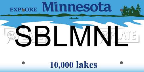 SBLMNL Minnesota License Plate